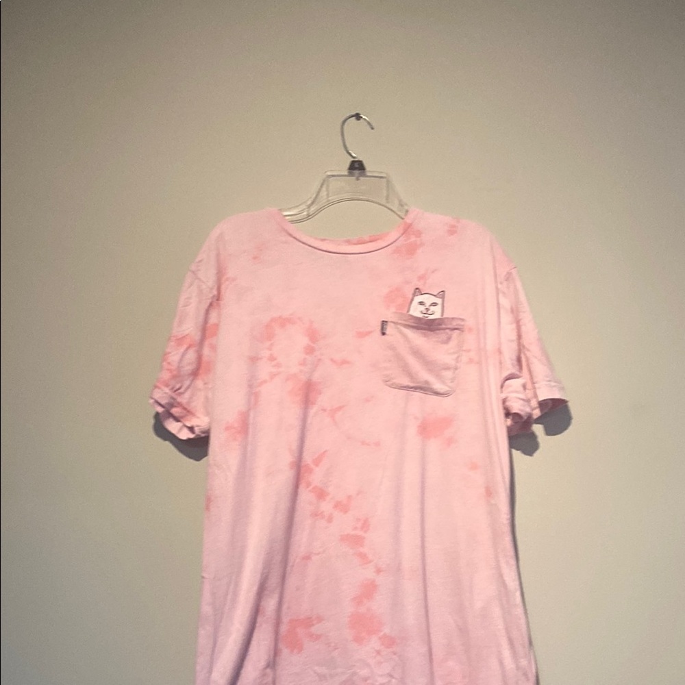 Pink Teen T-Shirt with Cat Pocket
